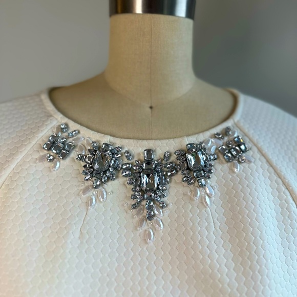 Ted Baker Smart & Stylish Embellished Top in Cream - Picture 1 of 6